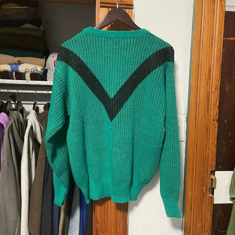 Vintage First Landing Fuzzy Wool Pattern Sweater … - image 4